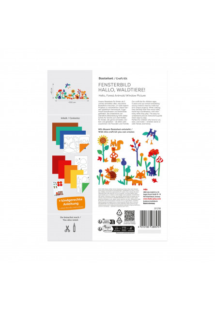 Kreatívna sada Okenný obrázok Ahoj, lesné zvieratká!