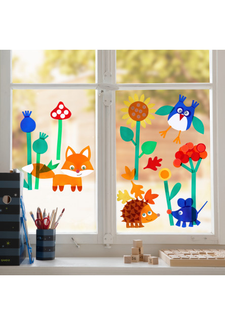 Kreatívna sada Okenný obrázok Ahoj, lesné zvieratká!