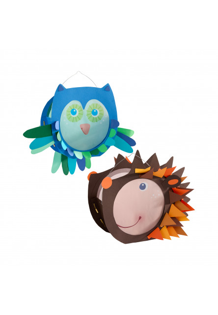 Kreatívna sada Lampáš so sponkou sova a ježko