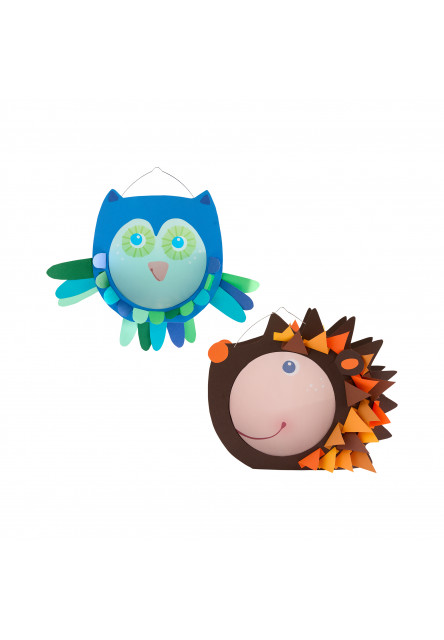 Kreatívna sada Lampáš so sponkou sova a ježko