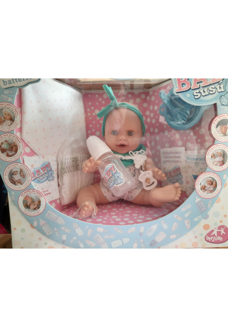 Interaktivní panenka s příslušenstvím Baby Susú Aquamarine