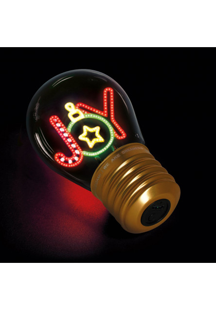 Dekoračné svetlo Legami Lightbulb-Shaped Table Lamp - Bulb Fiction - Joy