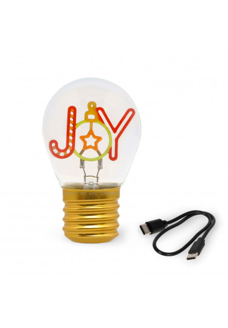 Dekoračné svetlo Legami Lightbulb-Shaped Table Lamp - Bulb Fiction - Joy