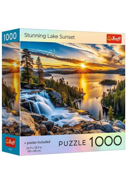 Trefl Puzzle 1000 USA Collection: Úžasný západ slnka na jazere Trefl