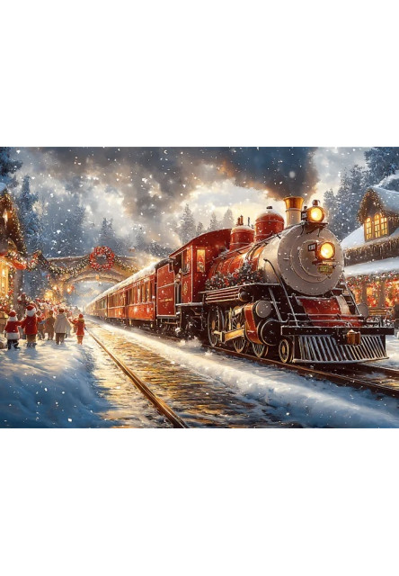 Trefl Puzzle 1000 USA Collection: Vianočný vlak