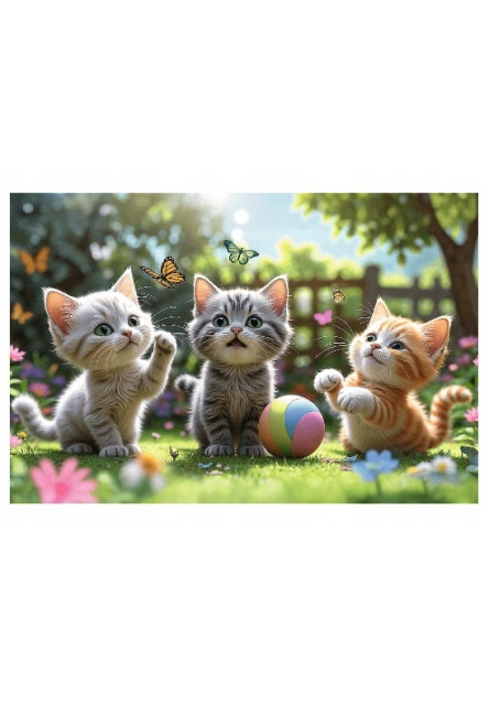 Trefl Puzzle 60 Tri mačiatka