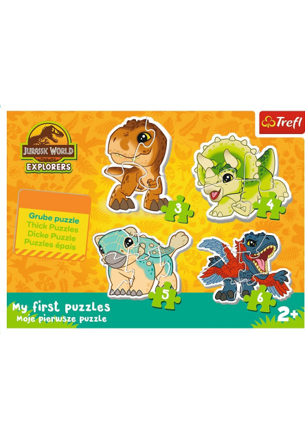 Trefl Moje prvé puzzle 4v1 Jurský svet: Roztomilí dinosaury
