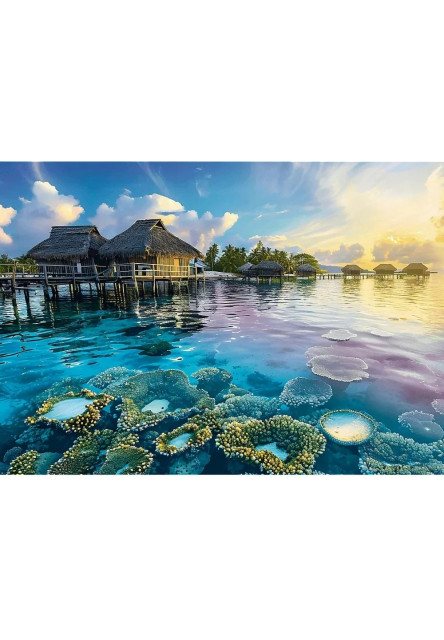 Trefl Puzzle 1000 USA Collection: Úchvatný západ slnka v lagúne