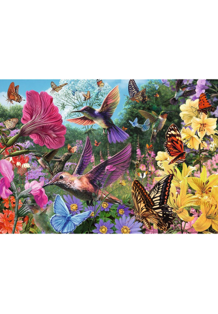 Trefl Puzzle 1000 Premium Plus - Čajový čas: Záhrada kolibríkov