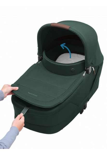 Oxford kočárek Essential Green + korbička Sense Twillic Green