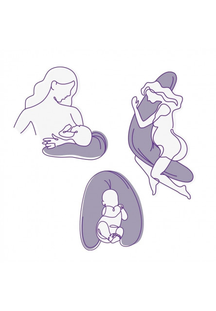 Kojící polštář elastický Little Farm Blau