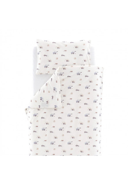 Povlečení Jersey 100/135 + 40/60 Little Farm Blau