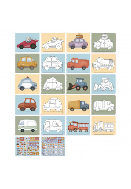 Kniha s vystřihovacími auty Jim