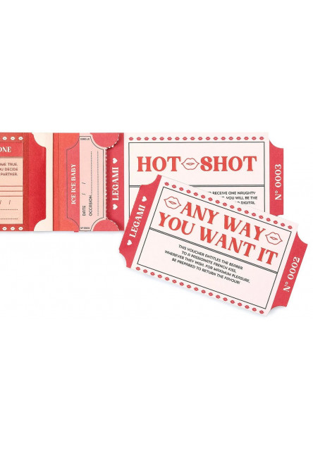 Súprava darčekových voucherov Legami Book Of 24 Vouchers - Sex Vouchers - En - Spicy