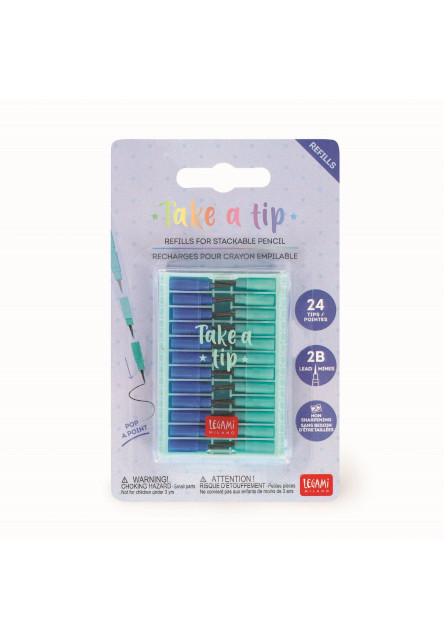 Sada 24 náhradných náplní pre stohovateľné ceruzky Legami - Take A Tip Refill