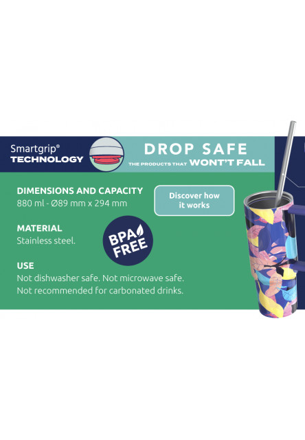 Nerezový termohrnek s brčkem Vibe Pastel Yellow 880 ml