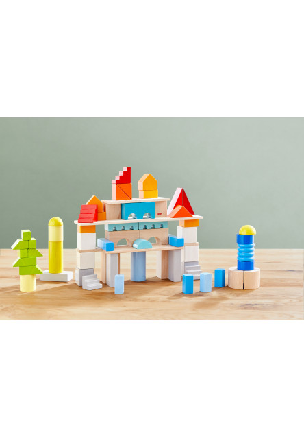 Základné stavebné bloky viacfarebné, stredná sada