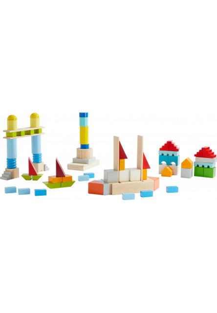 Základné stavebné bloky viacfarebné, stredná sada