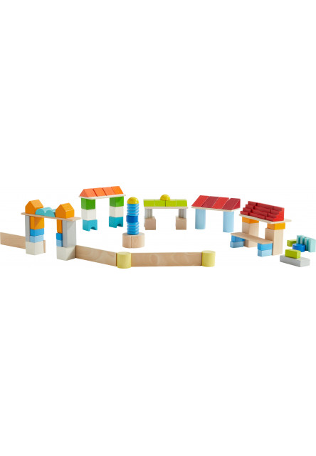 Základné stavebné bloky viacfarebné, stredná sada