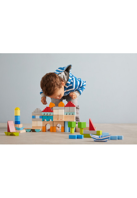 Základné stavebné bloky viacfarebné, stredná sada