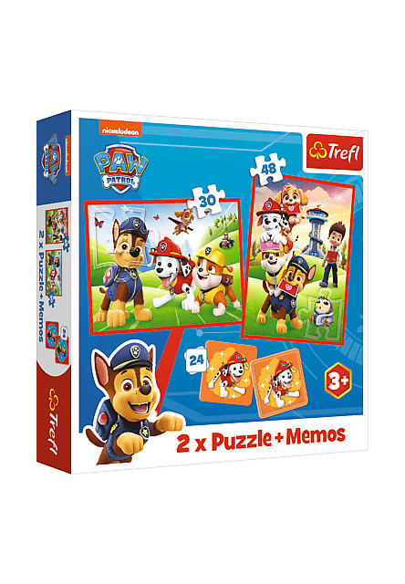 Trefl Puzzle 2v1 + pexeso - Psí tím v akcii / Viacom PAW Patrol