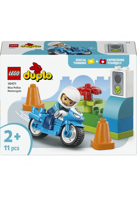 Modrá policajná motorka