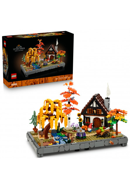 Chata a jesenná záhrada