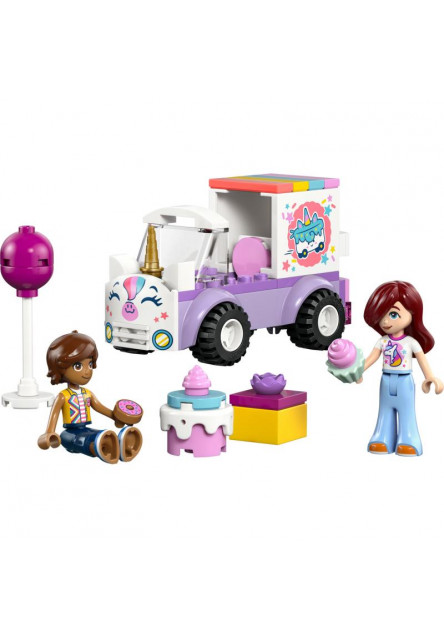 Jednorožie donáškové auto s tortou