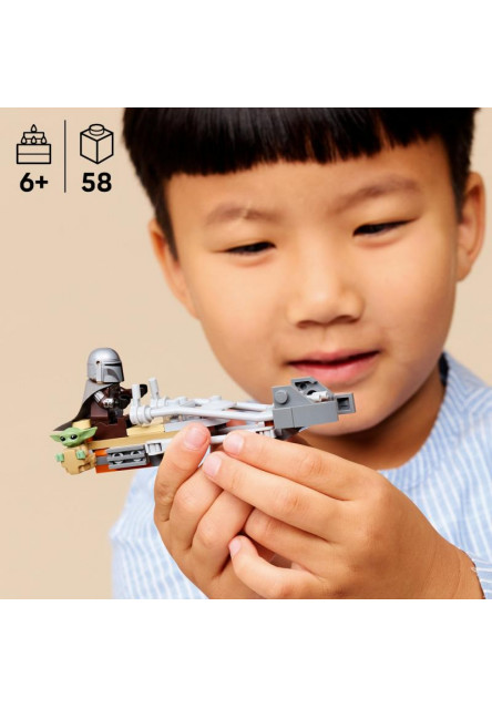 Mandalorian, Grogu a spídrová motorka