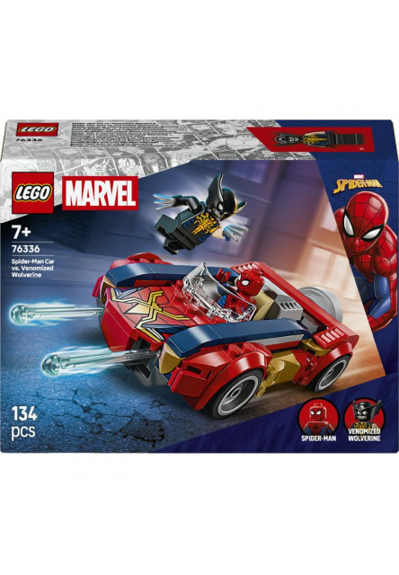 Spider-Man a auto vs. venomizovaný Wolverine