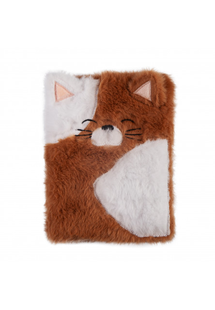 Plyšový blok - Hnedá mačka