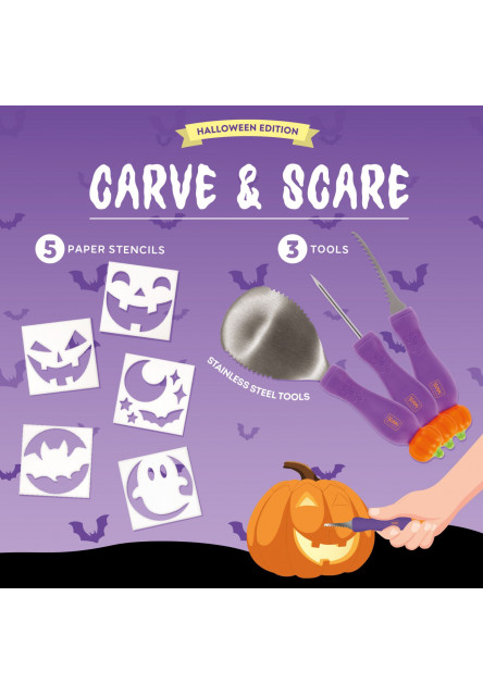 Nástroje na vyrezávanie tekvíc Legami Carve & Scare