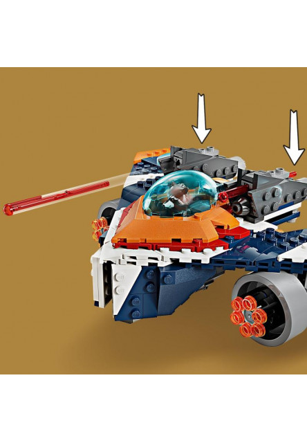 Rocketov tryskáč Warbird vs. Ronan