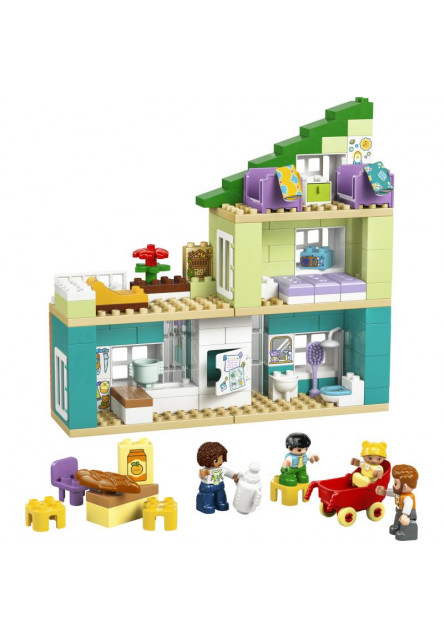 Moderný rodinný dom 3 v 1 s figúrkami