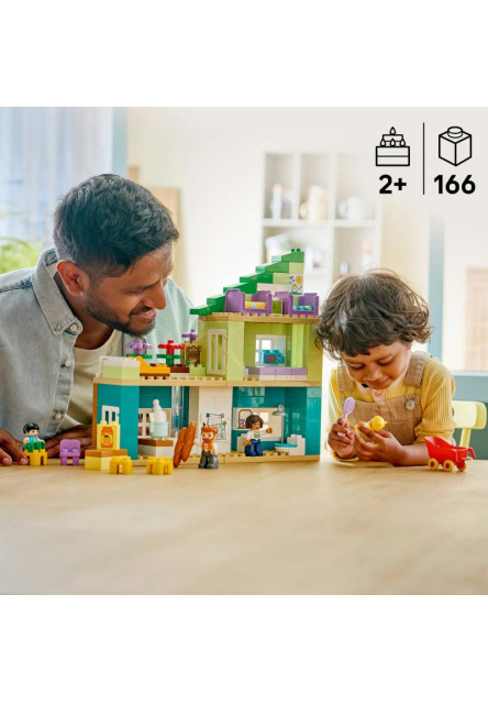 Moderný rodinný dom 3 v 1 s figúrkami