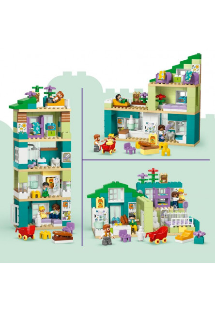 Moderný rodinný dom 3 v 1 s figúrkami