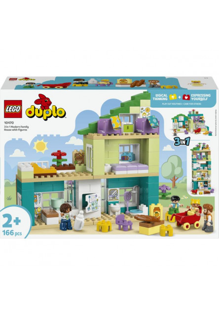 Moderný rodinný dom 3 v 1 s figúrkami