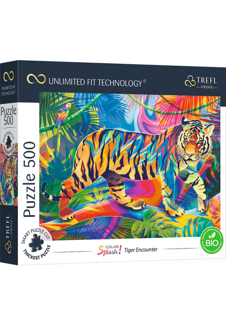 Trefl Prime puzzle 500 UFT - Farebné šplechy: Tiger