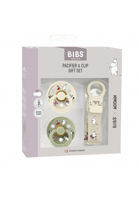 BIBS x Moomin darčekový set (Ivory / Sage)