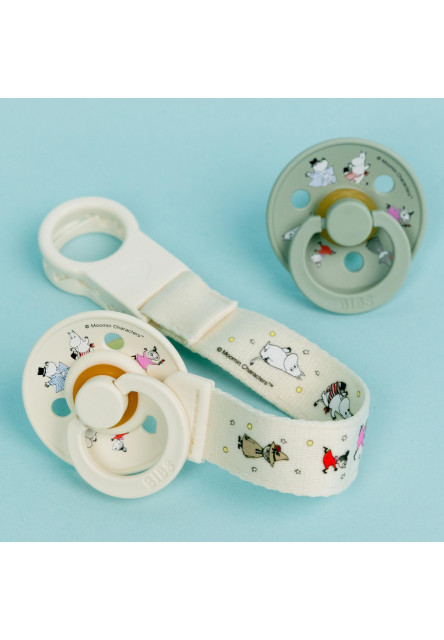 BIBS x Moomin Loop klip na cumlík (Ivory)