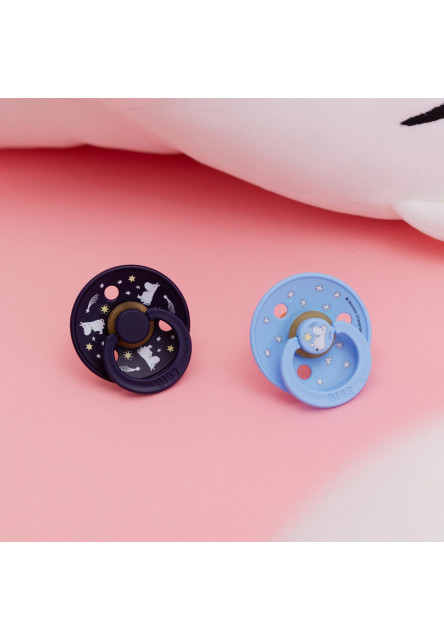 BIBS x Moomin Colour cumlíky z prírodného kaučuku 2ks - veľkosť 2 (Dancing Candy Apple Mix)