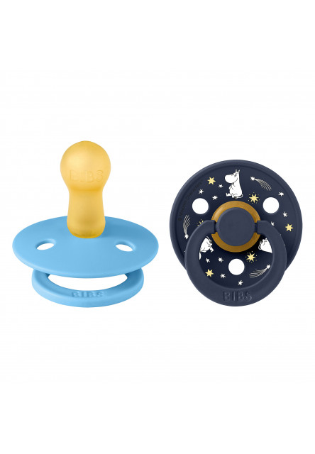 BIBS x Moomin Colour cumlíky z prírodného kaučuku 2ks - veľkosť 2 (Dancing Candy Apple Mix)