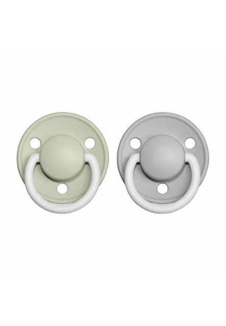 BIBS De Lux cumlíky z prírodného kaučuku 2ks - veľkosť 1 (Sage / Hunter Green)