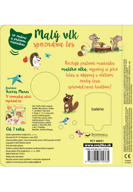 Malý vlk spoznáva les - so zvukmi a prstovou maňuškou