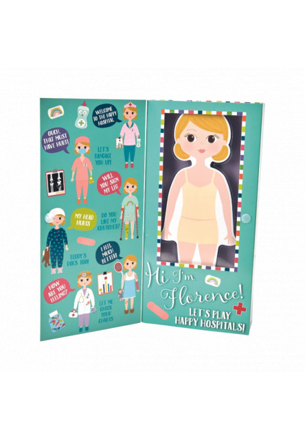 Dřevěná magnetická oblékací panenka Florence