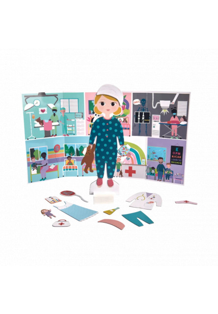 Dřevěná magnetická oblékací panenka Florence