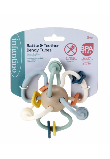 Hrkálka s hryzátkami Bendy Tubes