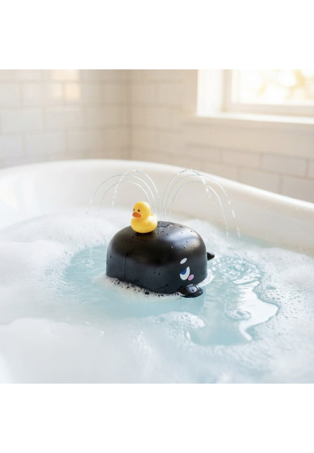 Stříkací hračka do vody Velryba černá