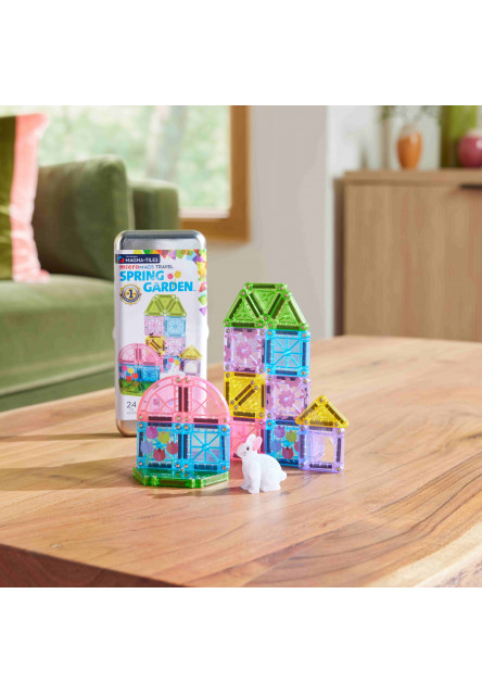 Magnetická stavebnice microMAGS Spring Garden Travel Set 24 dílů