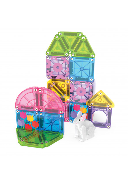 Magnetická stavebnice microMAGS Spring Garden Travel Set 24 dílů